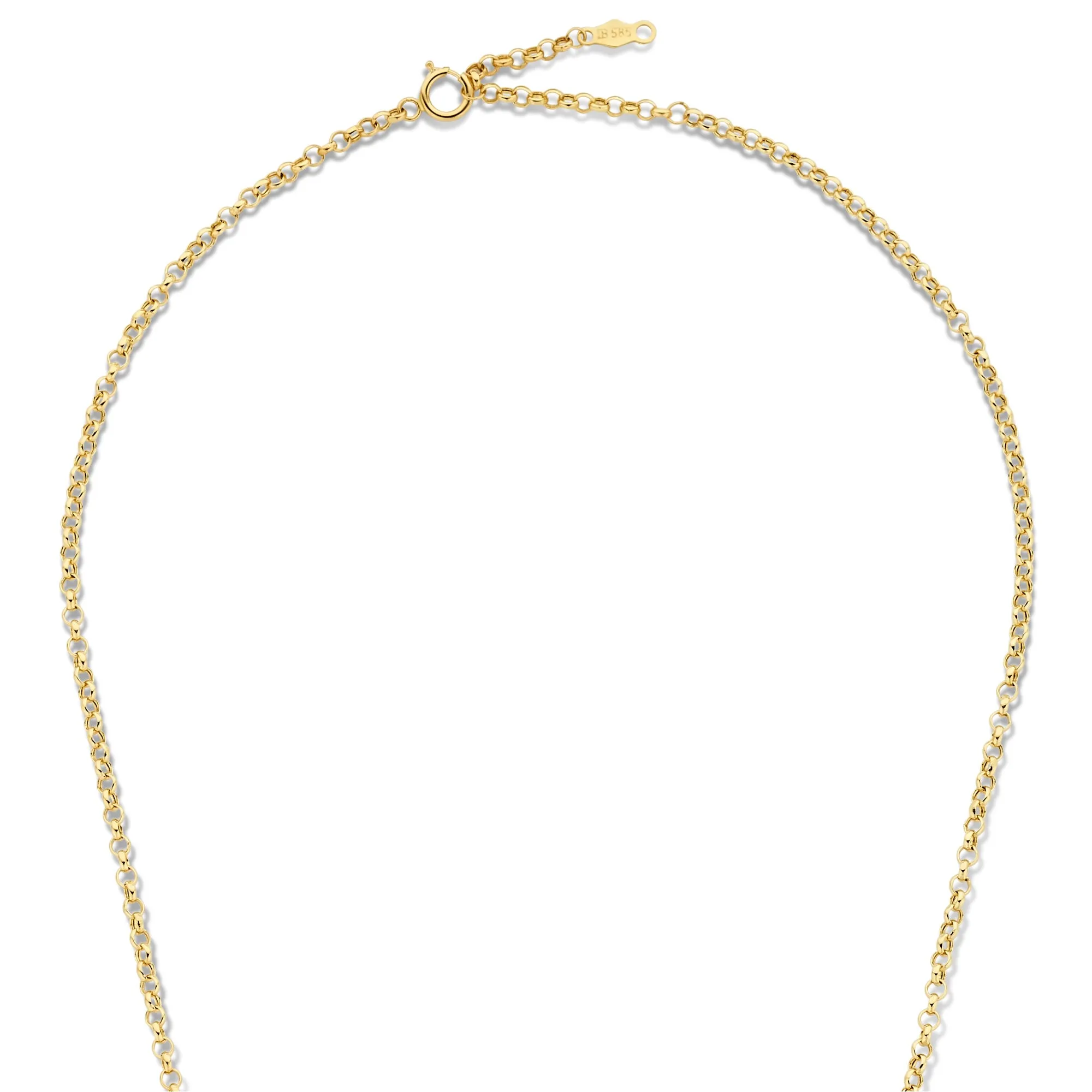 Cadeau d'Isabel 14 karat gold necklace and bracelet set with chains