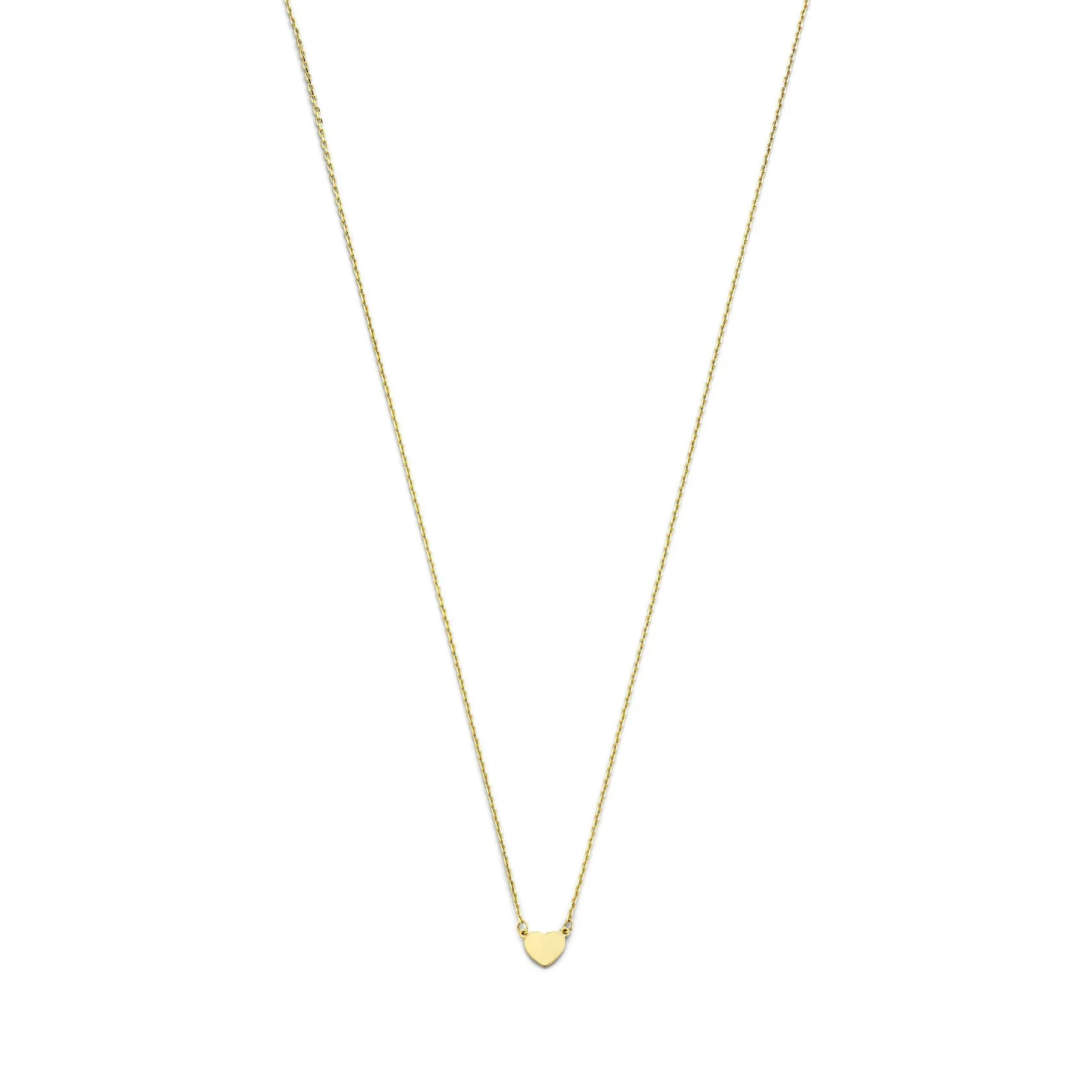 Cadeau d'Isabel 14 karat gold necklace and bracelet set with heart