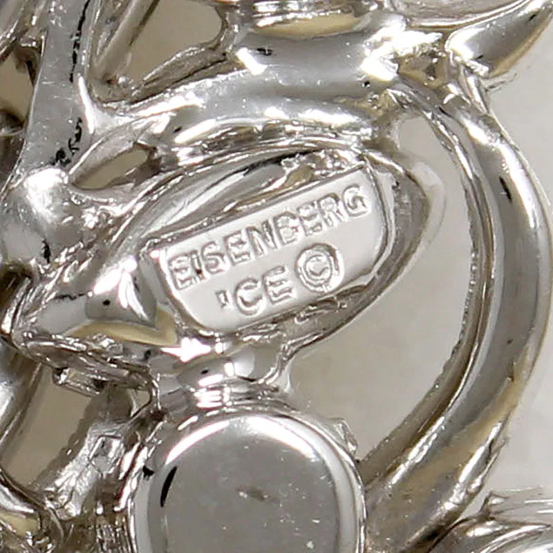 Captivating Feather Motif Eisenberg Ice Brooch