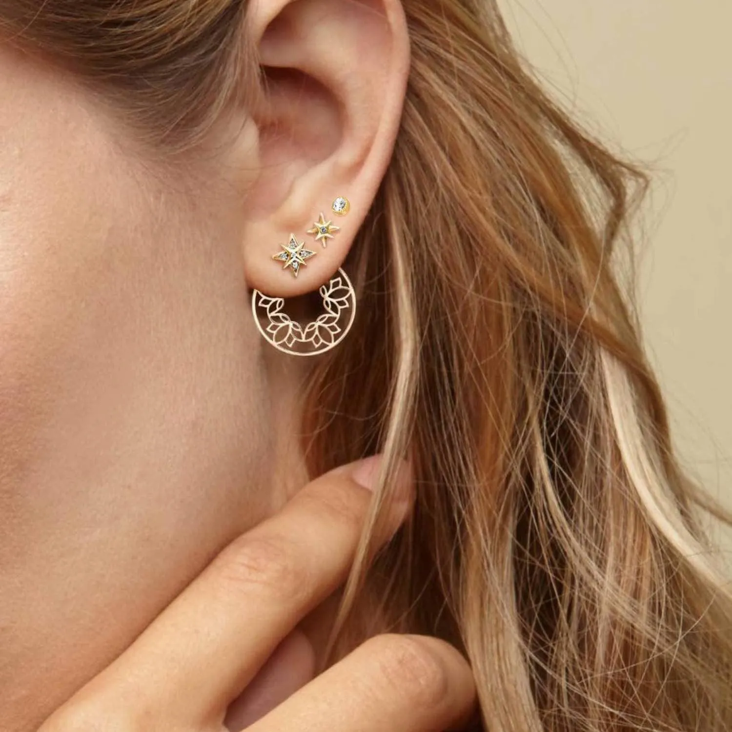 Celeste Star Ear Stud Diamond - 18k Gold