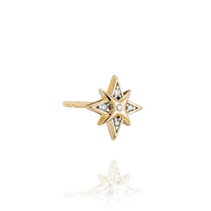 Celeste Star Ear Stud Diamond - 18k Gold