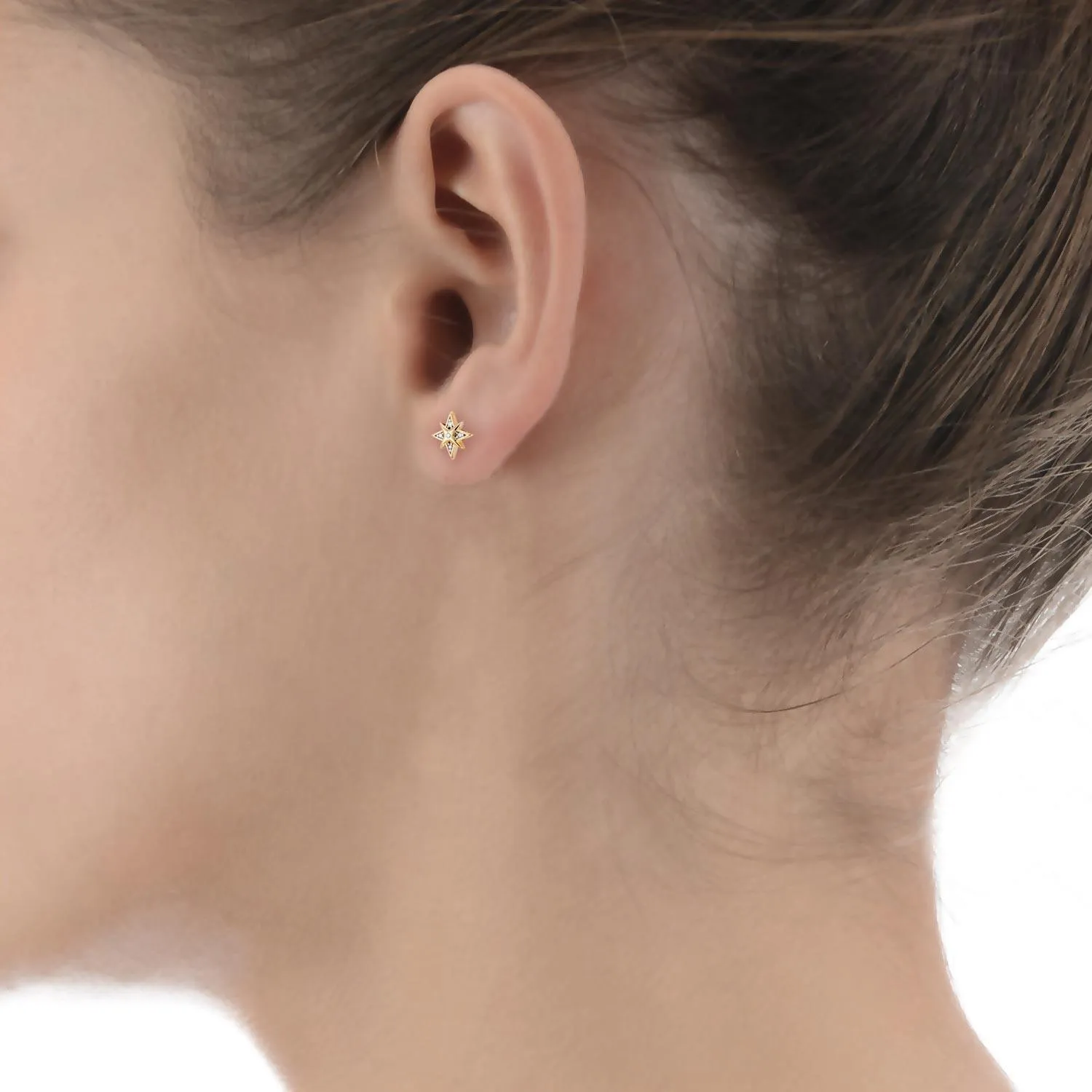 Celeste Star Ear Stud Diamond - 18k Gold