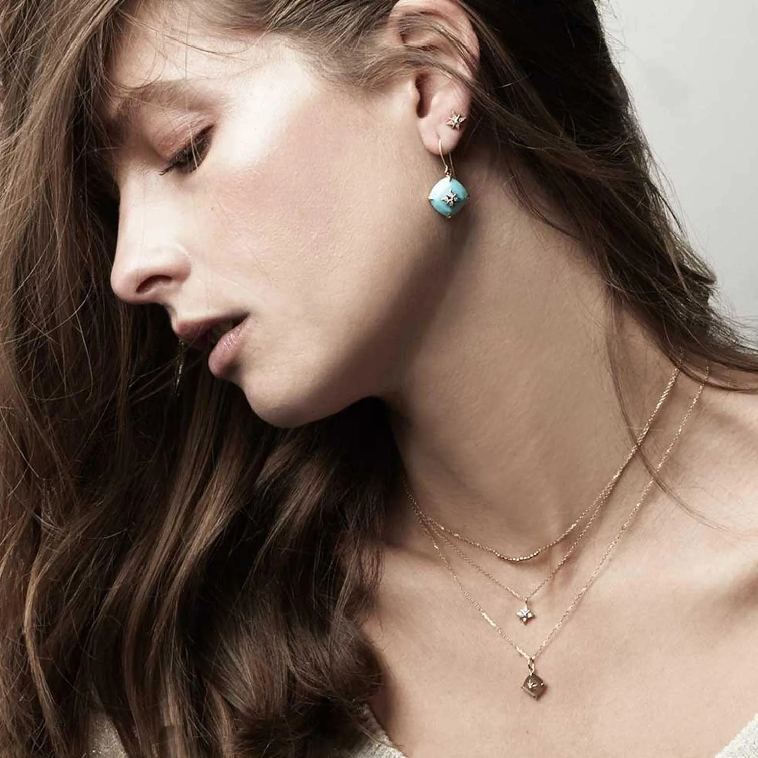 Celeste Star Ear Stud Diamond - 18k Gold
