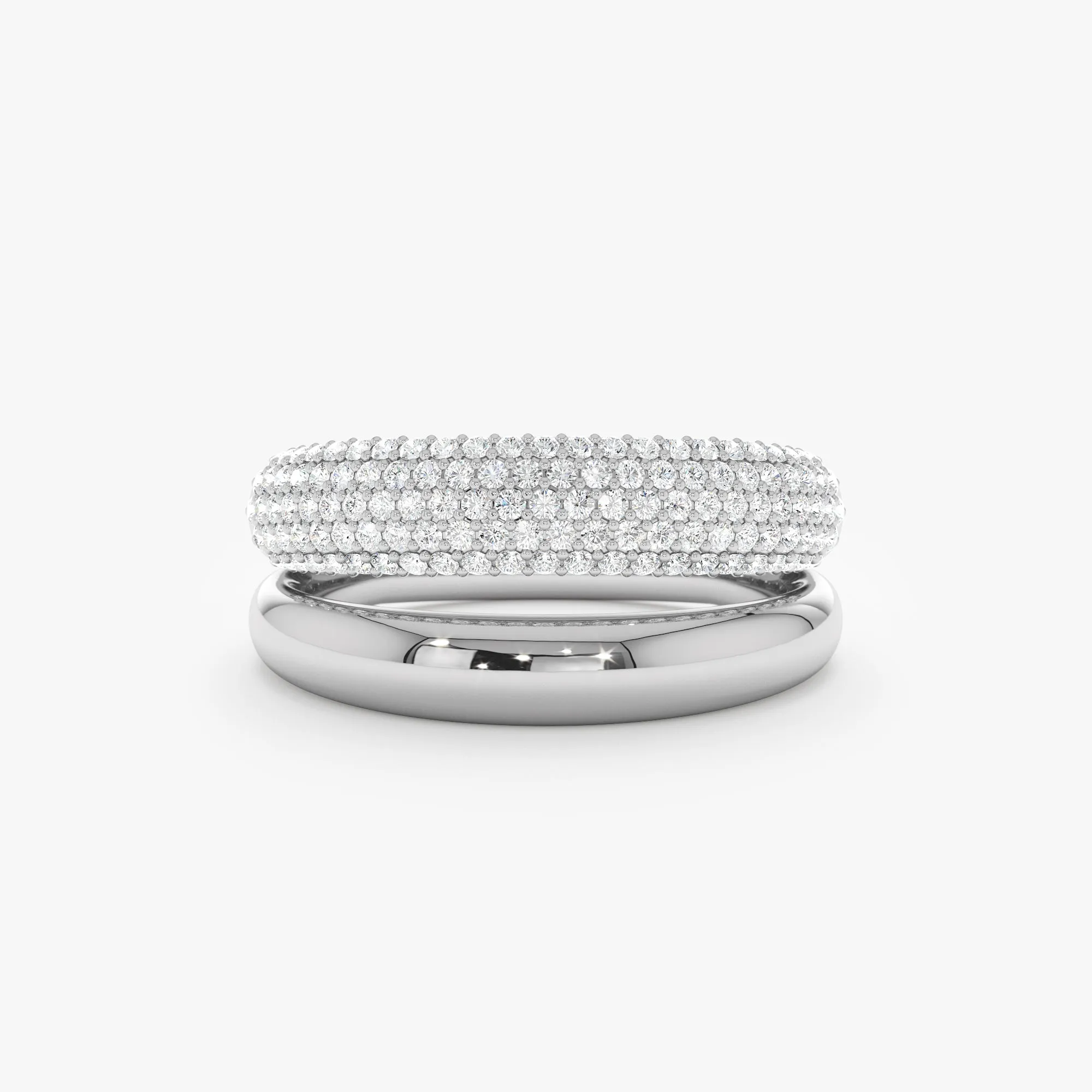 Chunky Double Band Diamond Ring, Tori