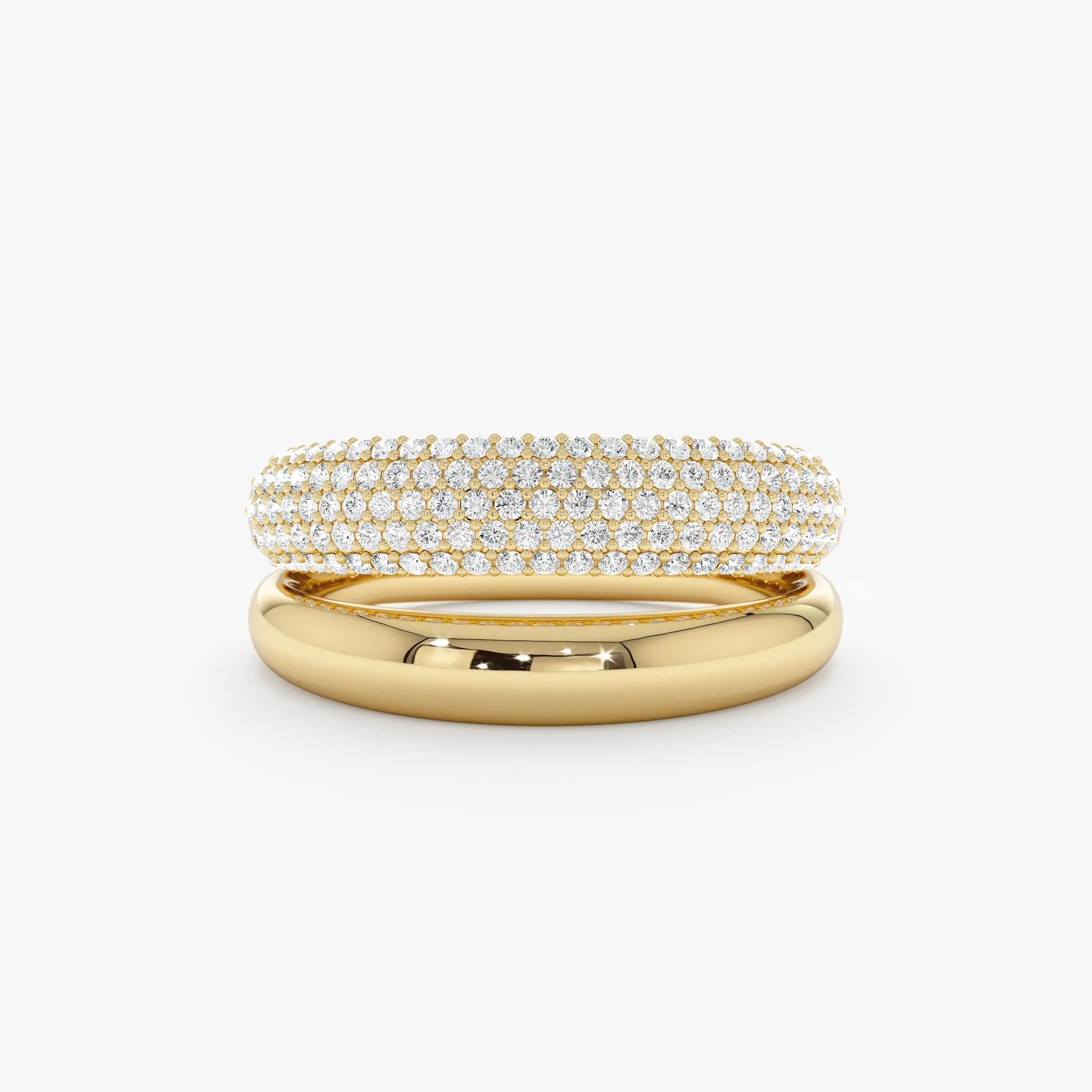 Chunky Double Band Diamond Ring, Tori