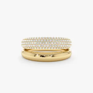 Chunky Double Band Diamond Ring, Tori