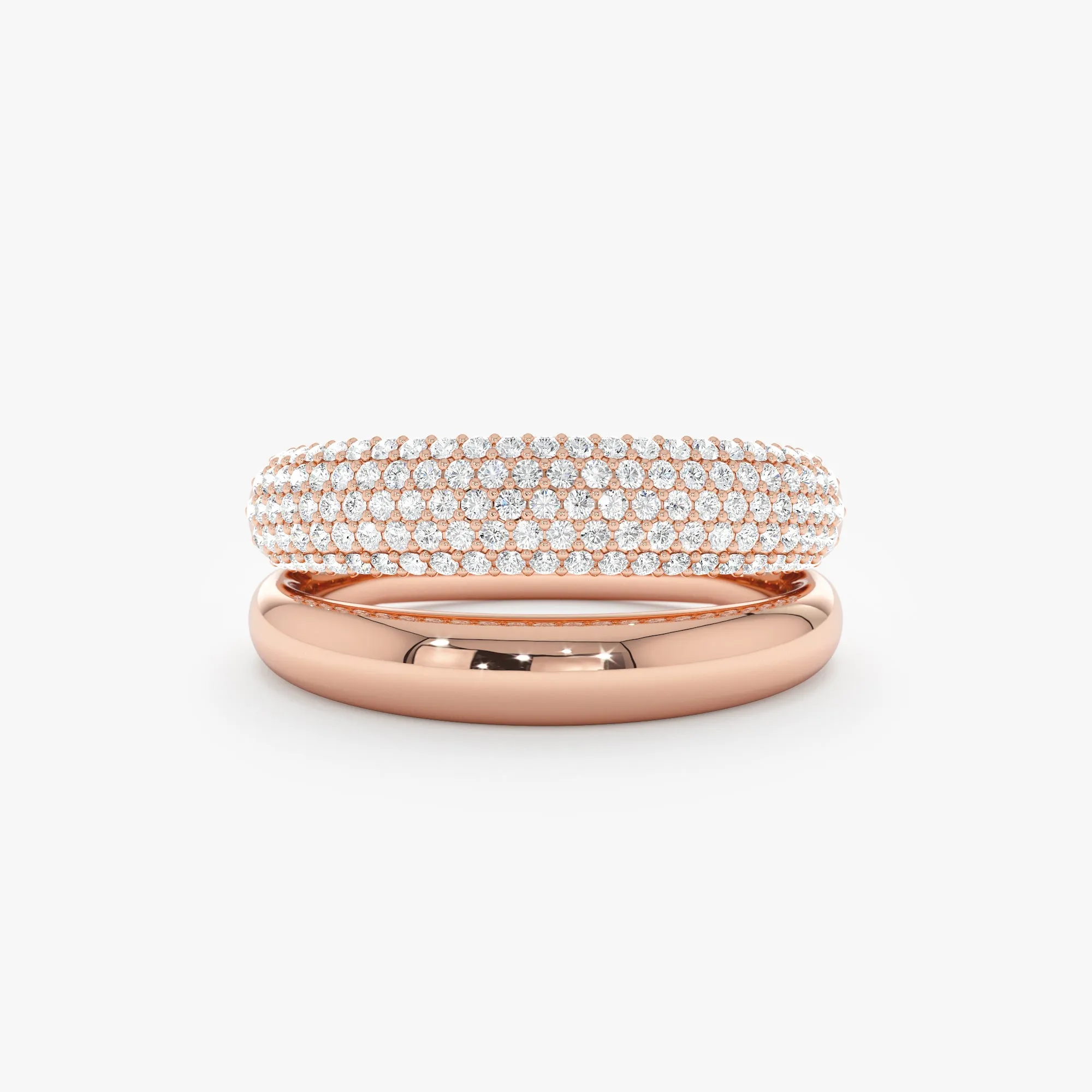 Chunky Double Band Diamond Ring, Tori