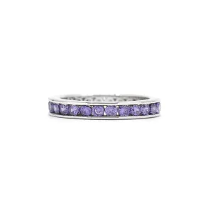 Classic Channel Set Ring in Amethyst