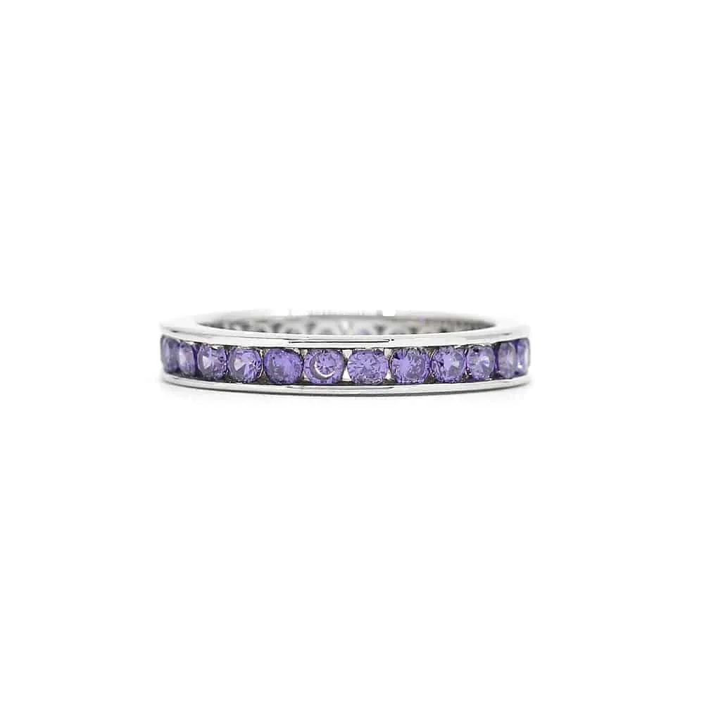 Classic Channel Set Ring in Amethyst