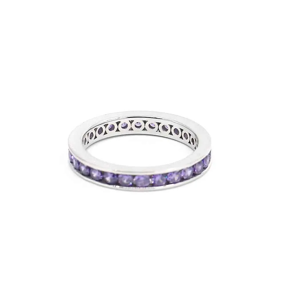 Classic Channel Set Ring in Amethyst
