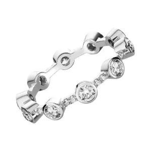 Concidence Ring, 18k White Gold with Brilliant Diamonds