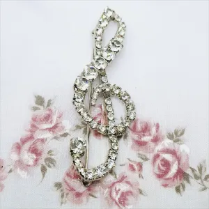 Costume Treble Clef Brooch