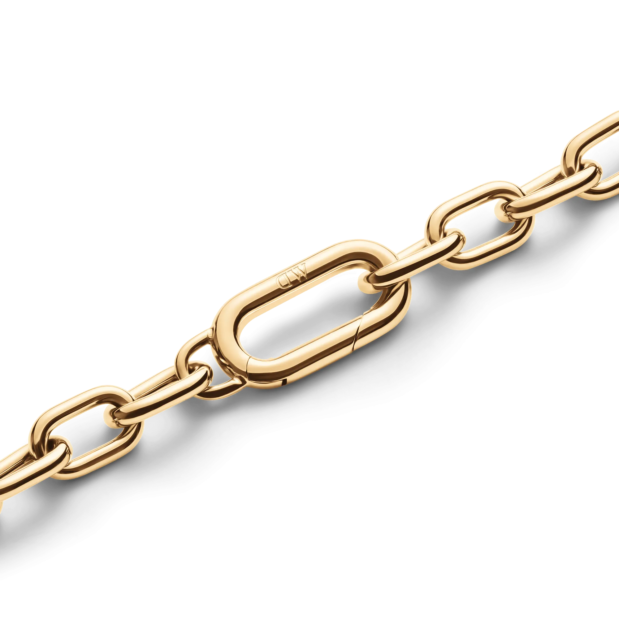 Crystal Link Necklace Gold