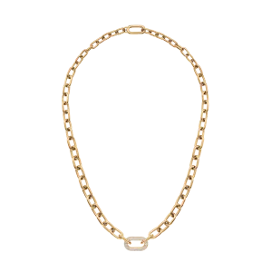 Crystal Link Necklace Gold