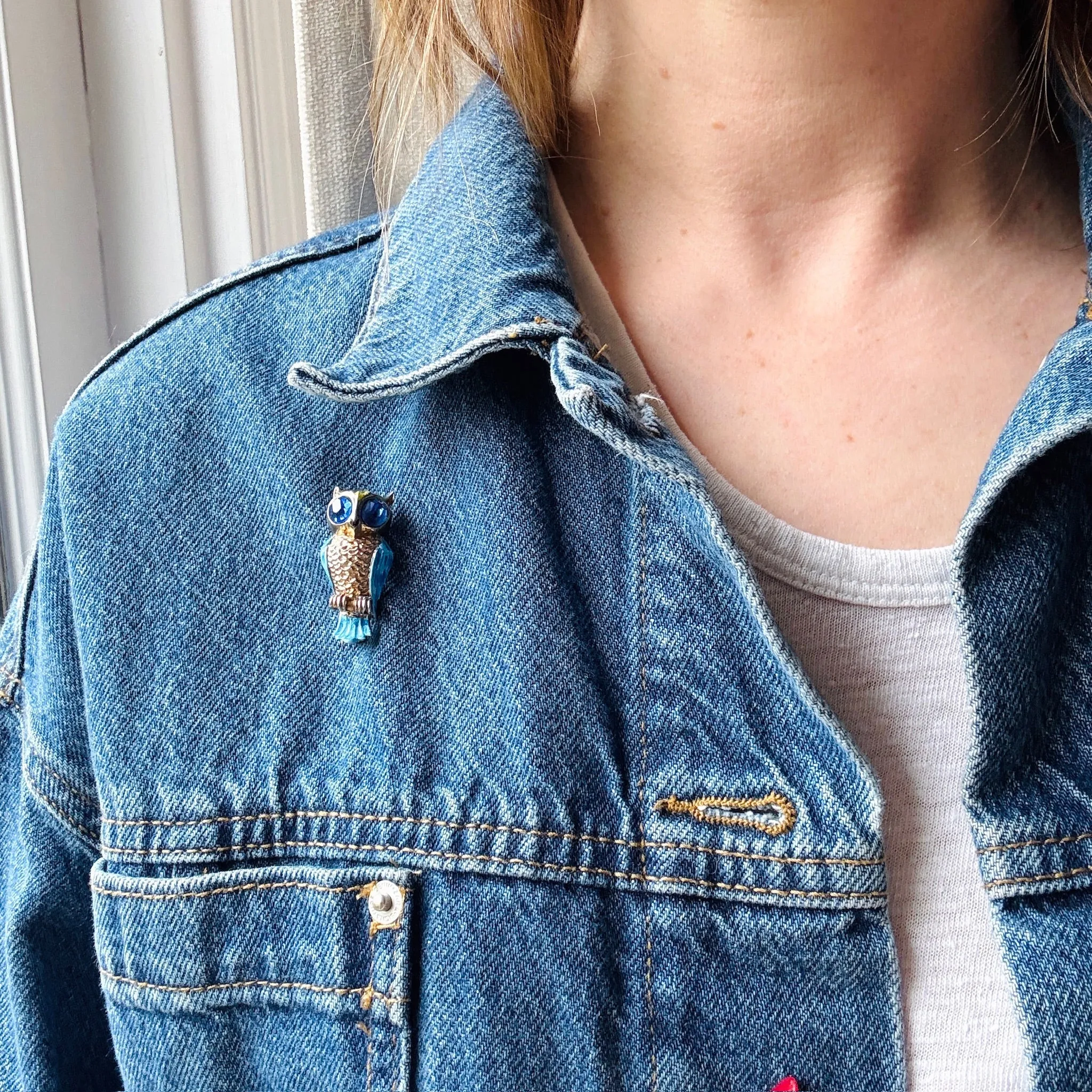 Cutie Little Owl Brooch by Coro