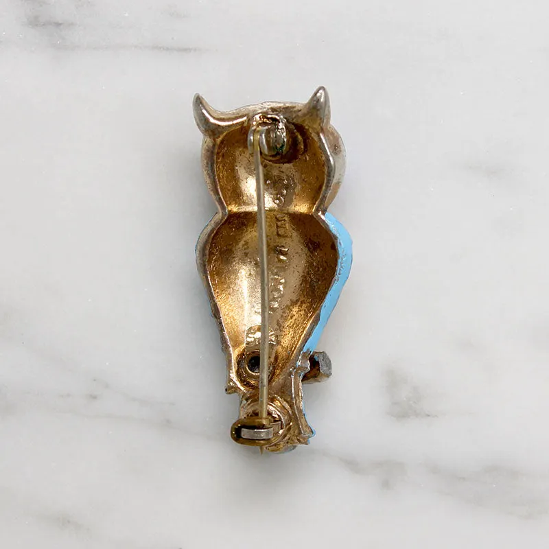 Cutie Little Owl Brooch by Coro