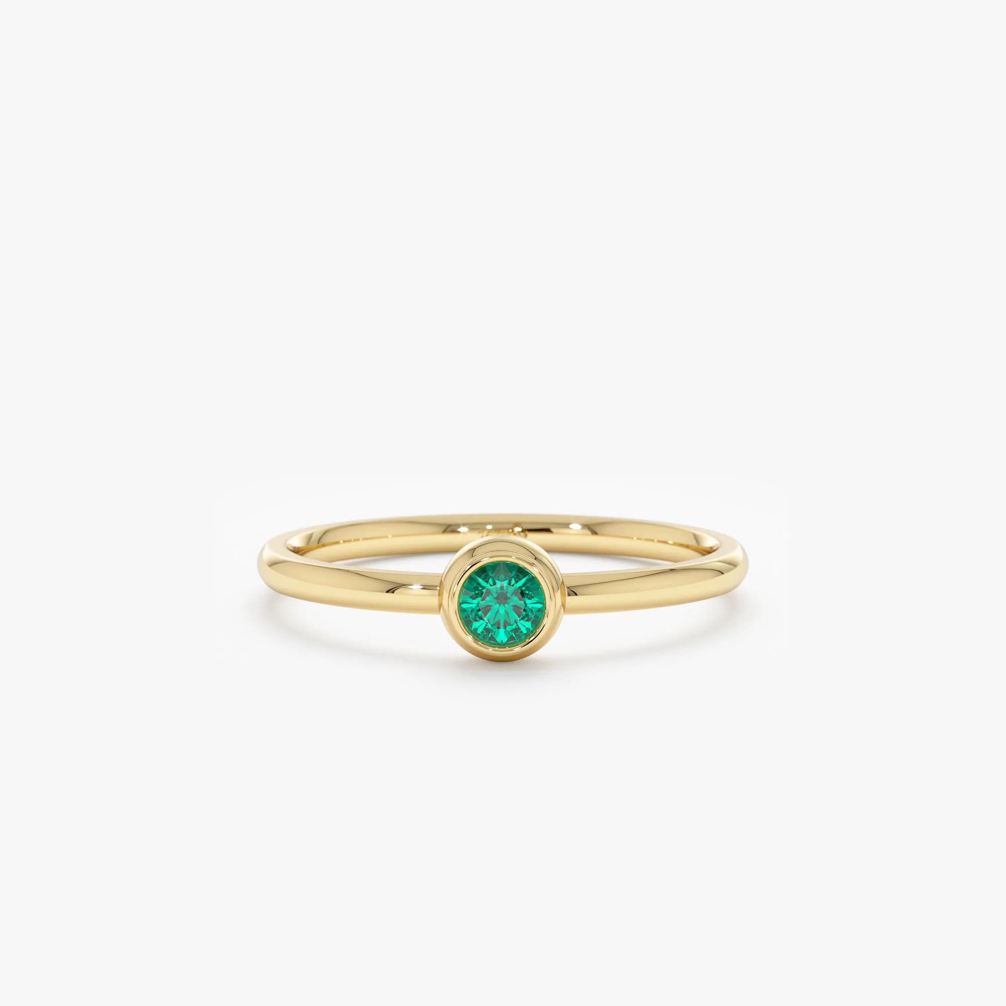 Dainty Gold Emerald Ring, Frances