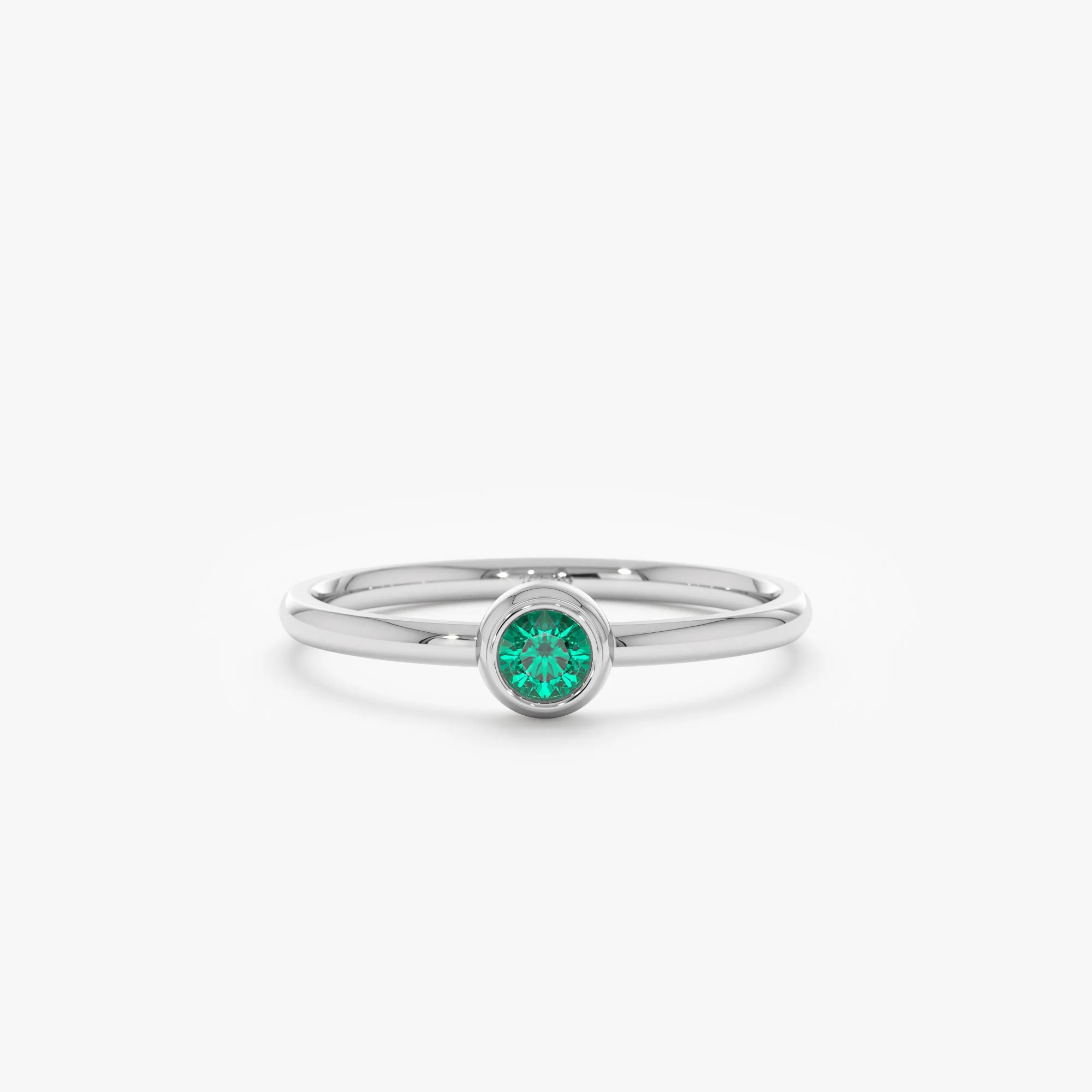 Dainty Gold Emerald Ring, Frances