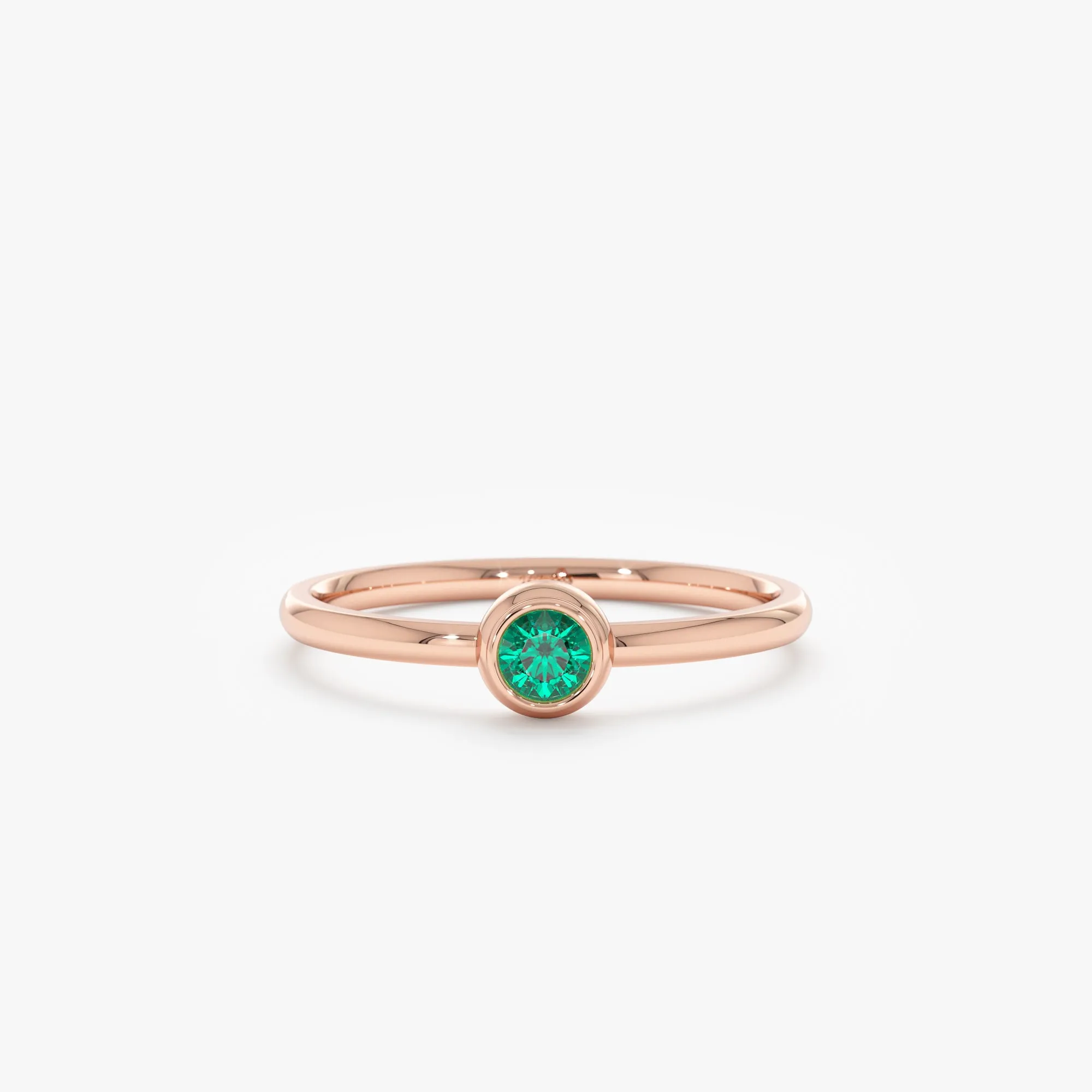 Dainty Gold Emerald Ring, Frances