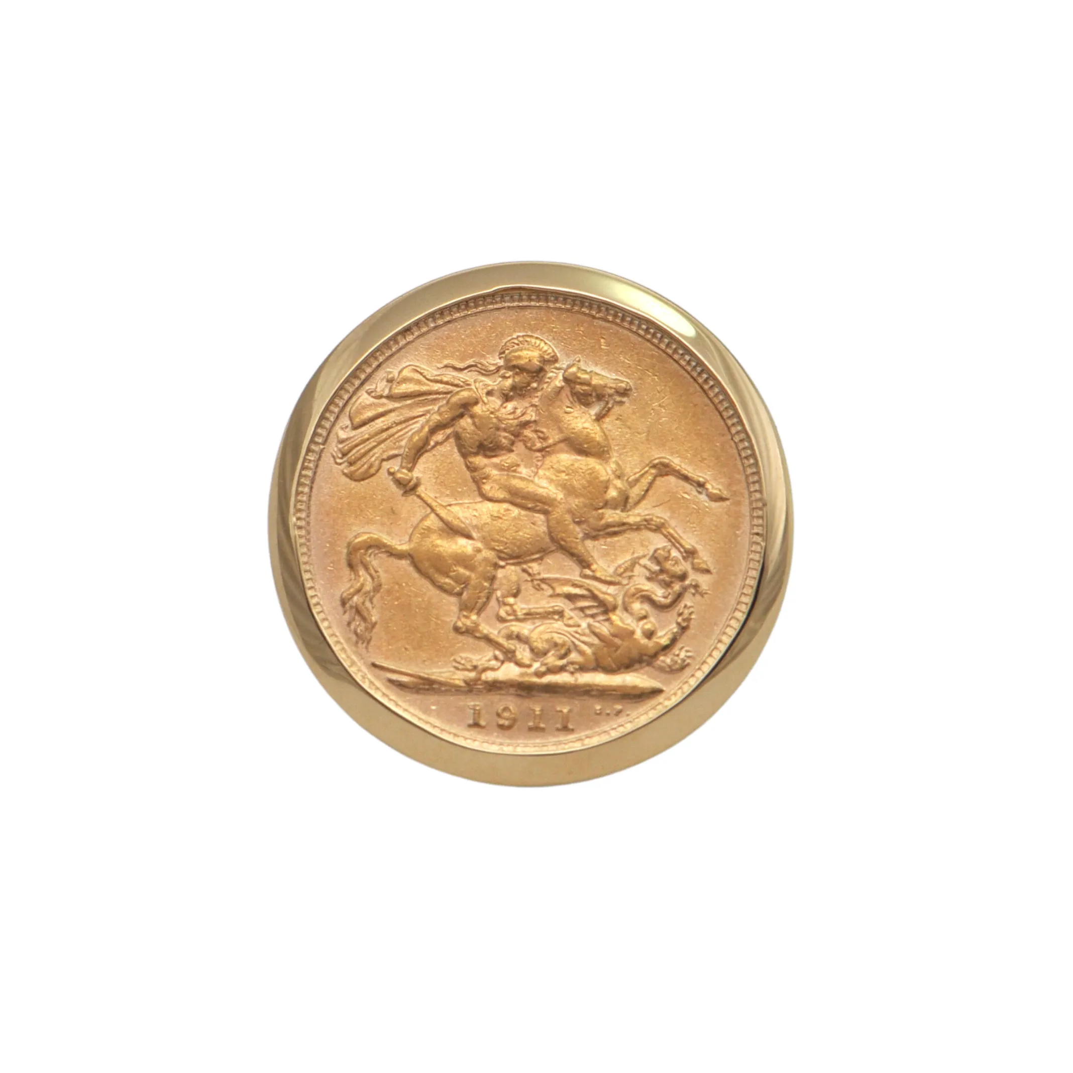 Daisy Exclusive 1911 22k Gold 1 Sovereign George V 18k gold Ring