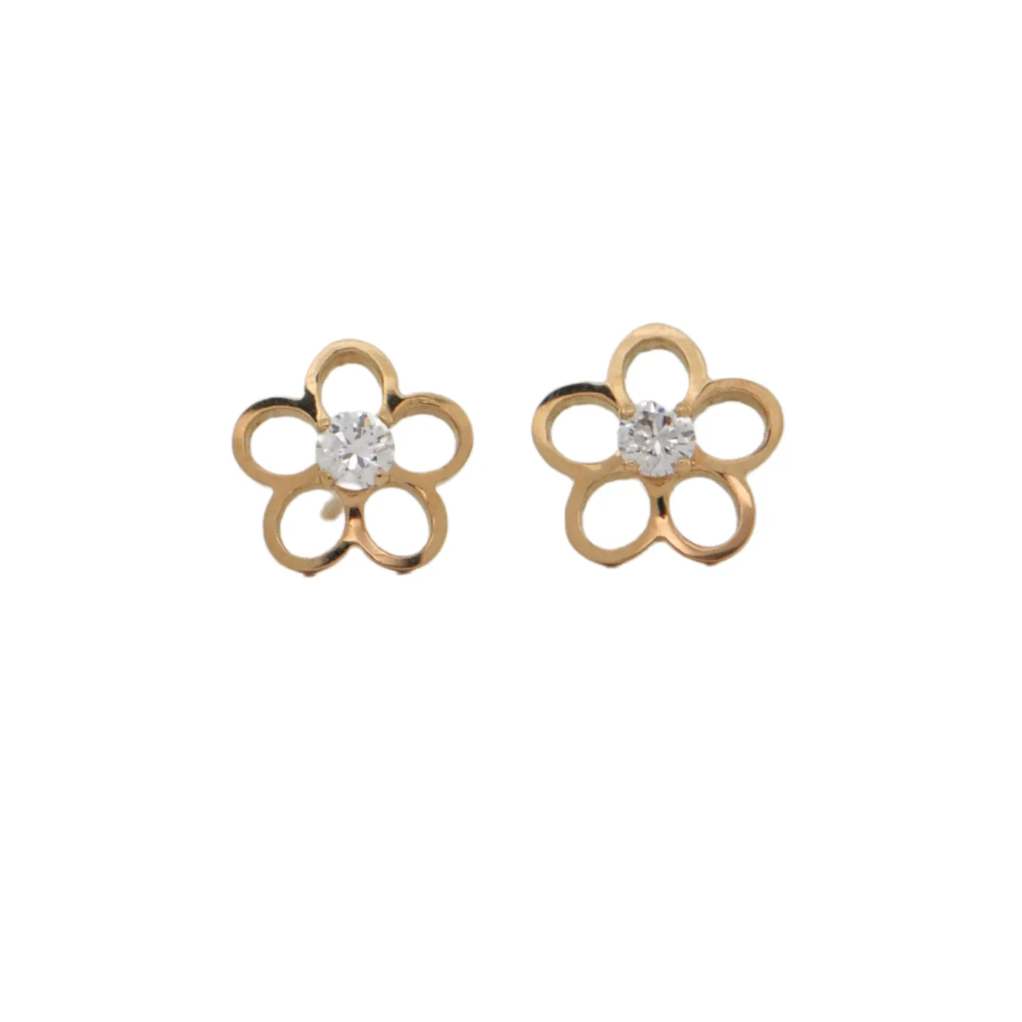Daisy Exclusive Diamond 18K Gold Daisy Flower Stud Earrings