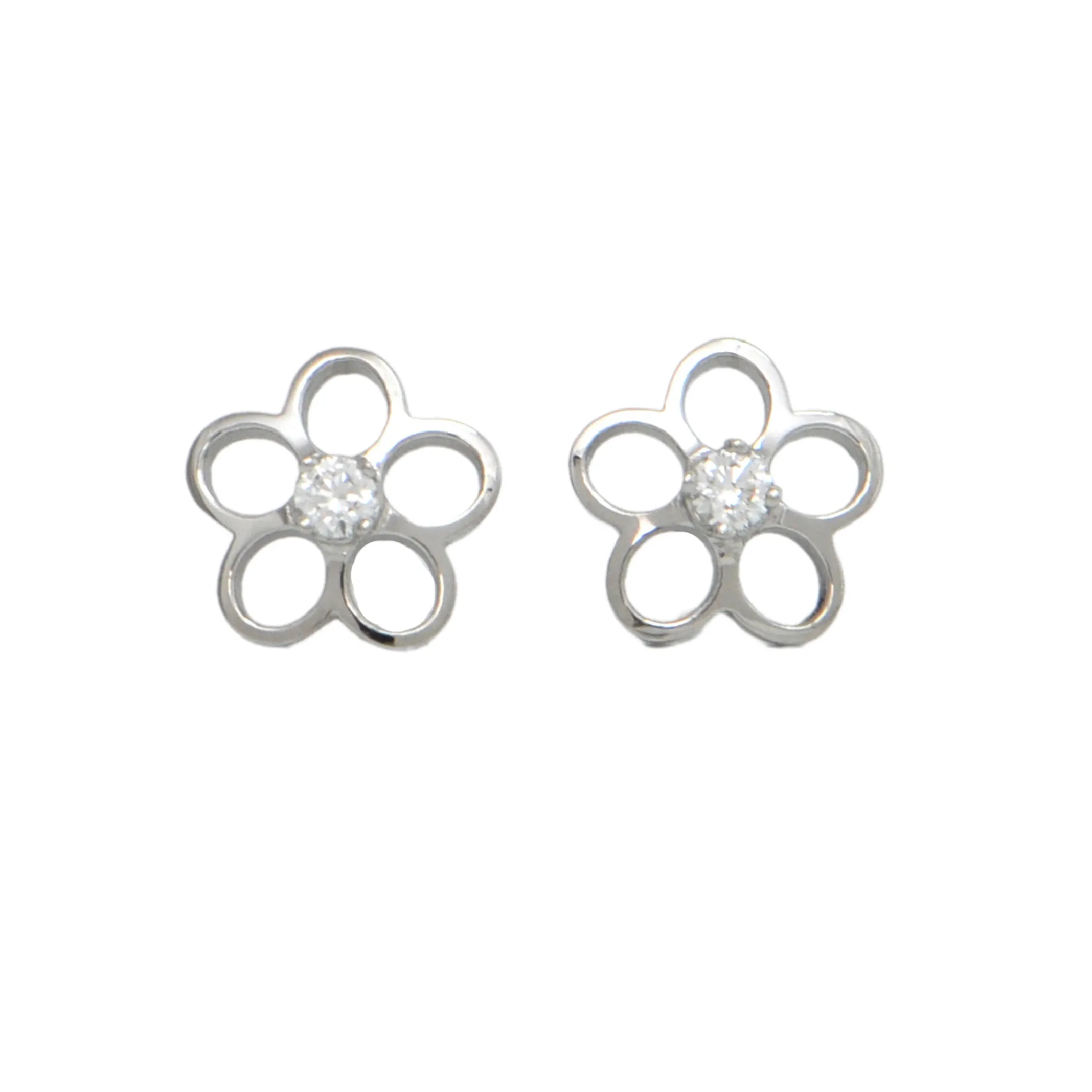 Daisy Exclusive Diamond 18K Gold Daisy Flower Stud Earrings
