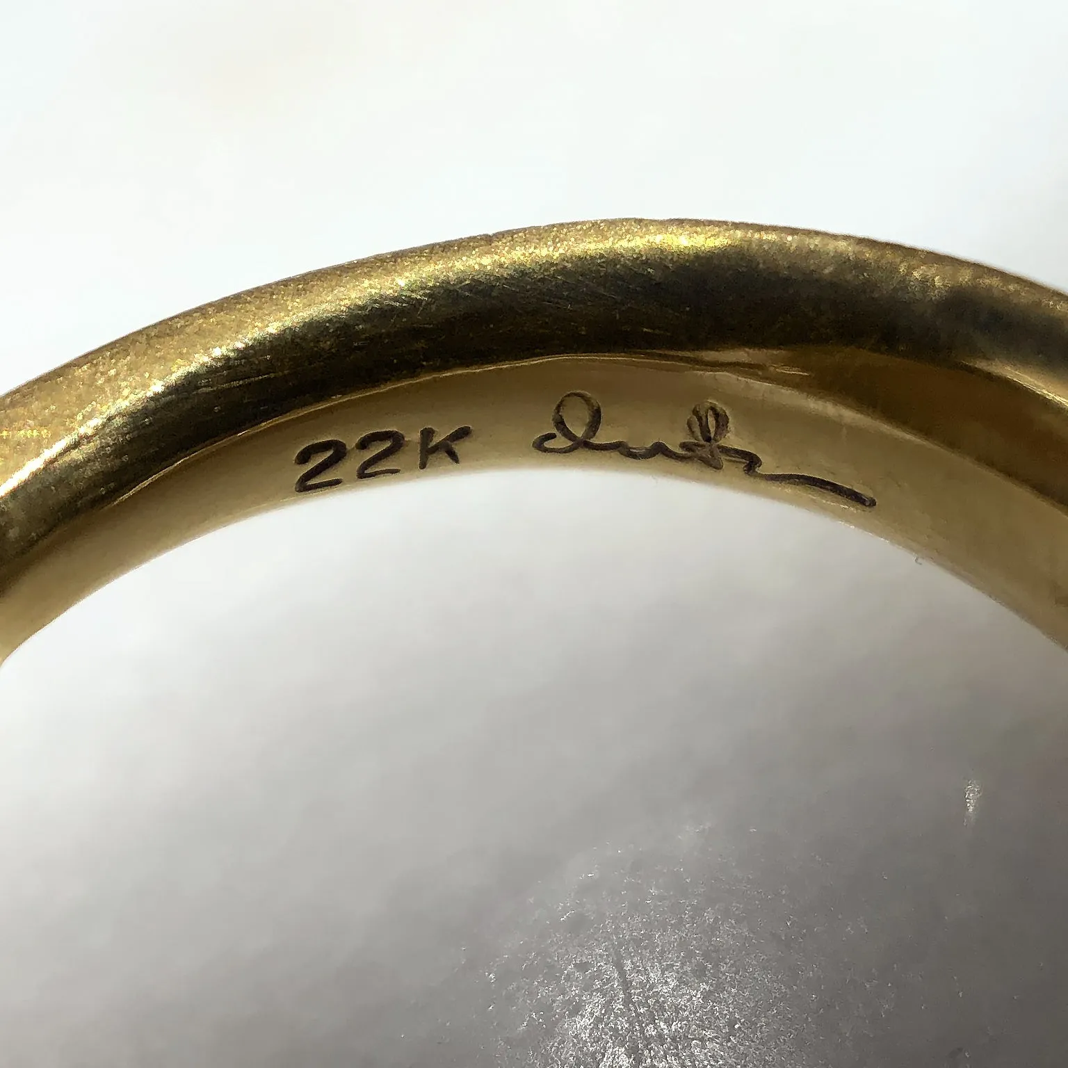 Devta Doolan Rare Cat's-Eye Golden Rutilated Quartz One of a Kind Gold Ring