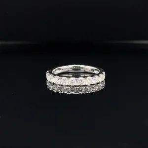 Diamond 0.91ctw Classic  Eternity Wedding Band Ring in 18k White Gold - #363 - RGDIA670088