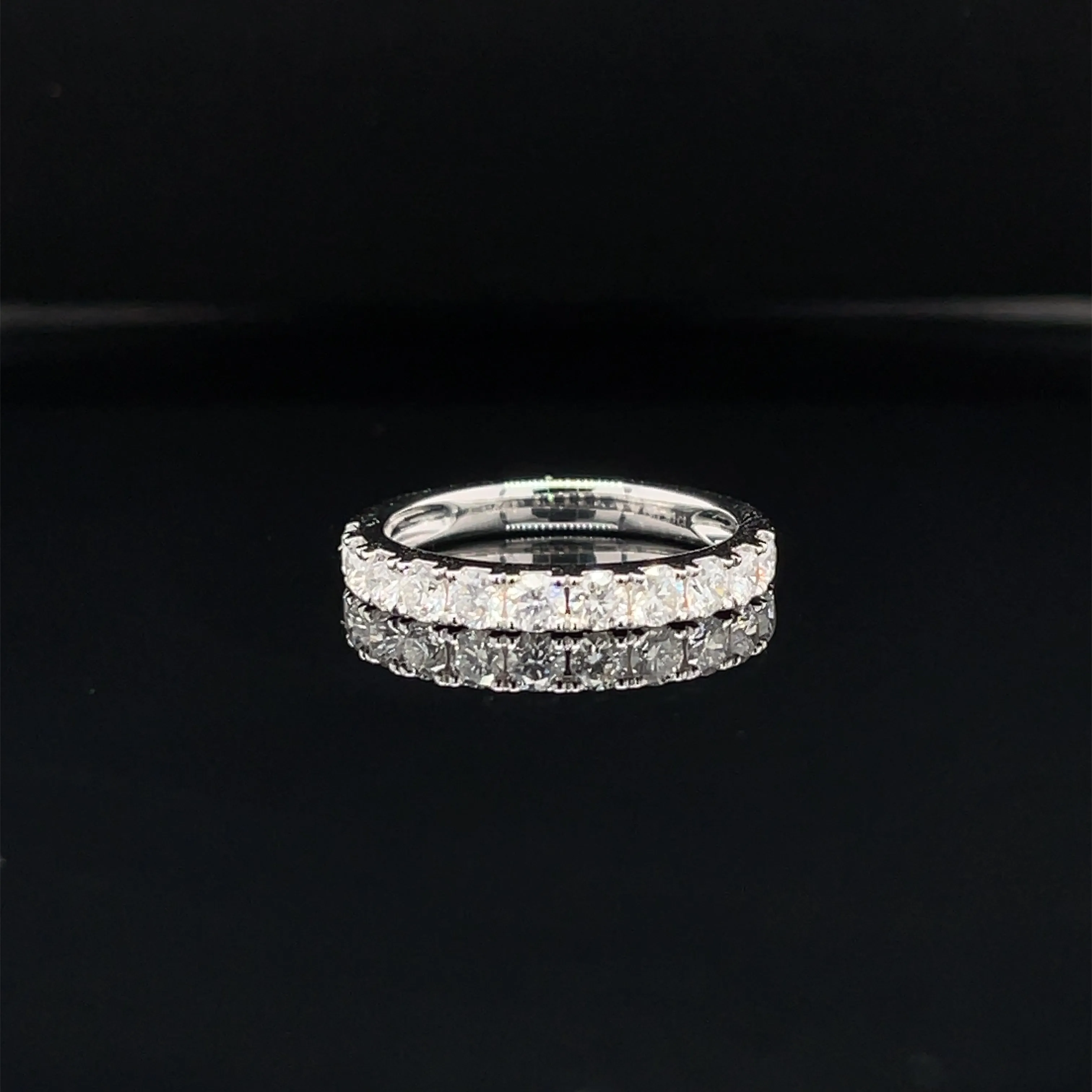 Diamond 0.91ctw Classic  Eternity Wedding Band Ring in 18k White Gold - #363 - RGDIA670088
