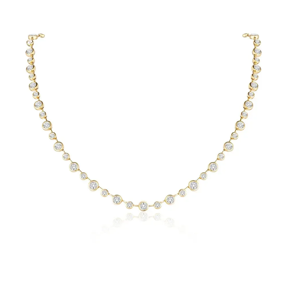 Diamond Bezel-Set Necklace
