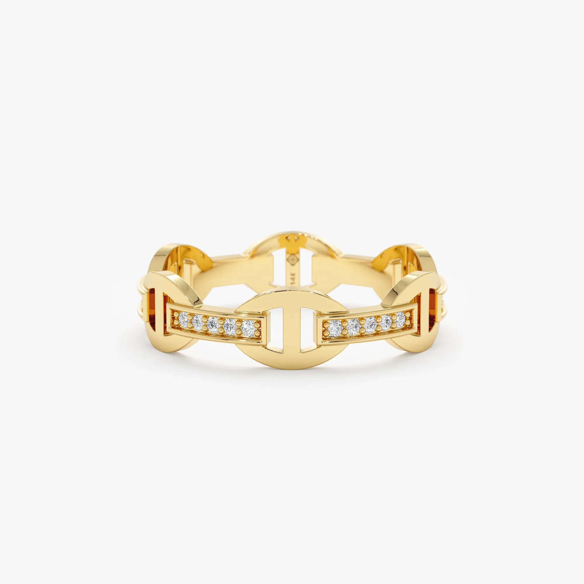 Diamond Chain Link Ring, Millie