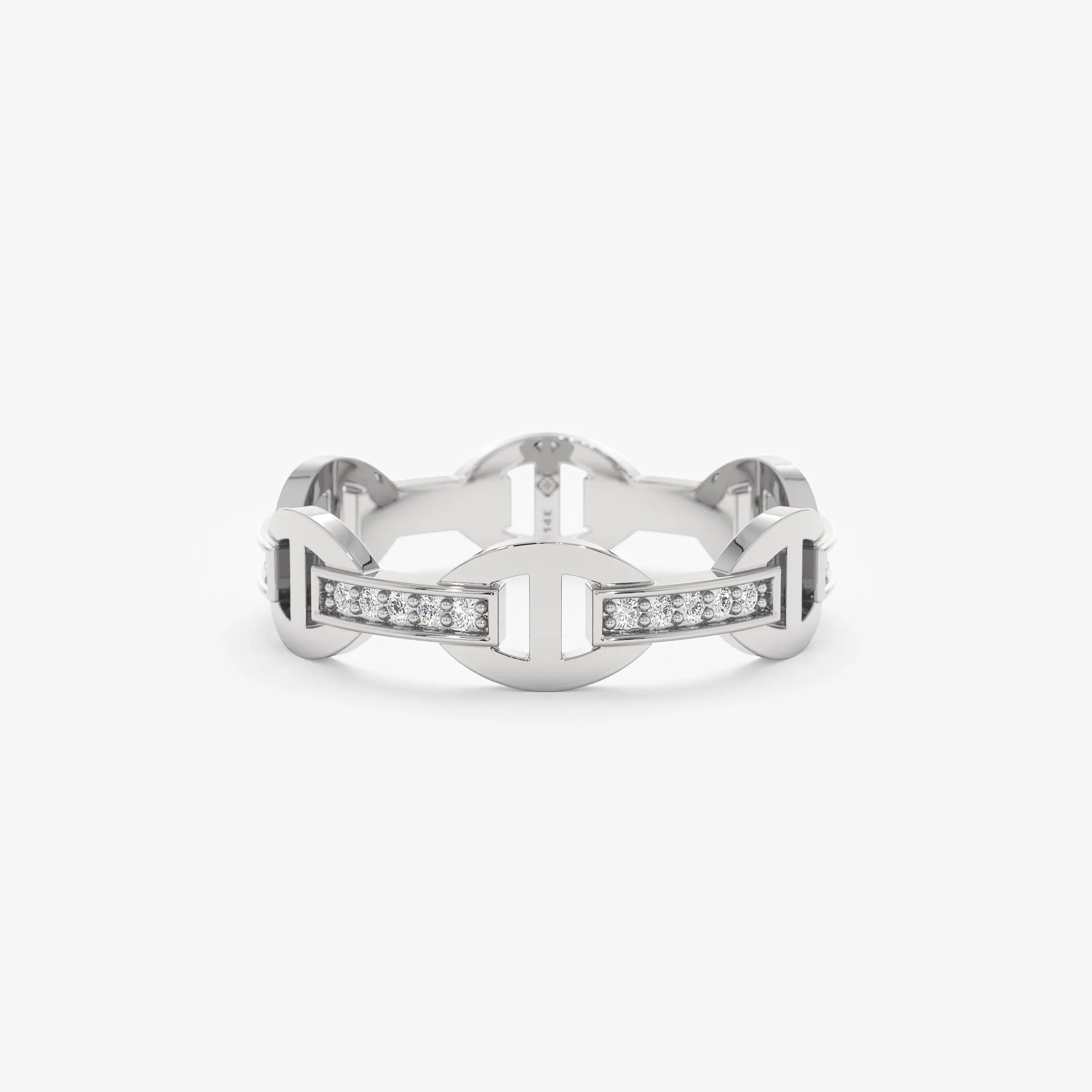 Diamond Chain Link Ring, Millie