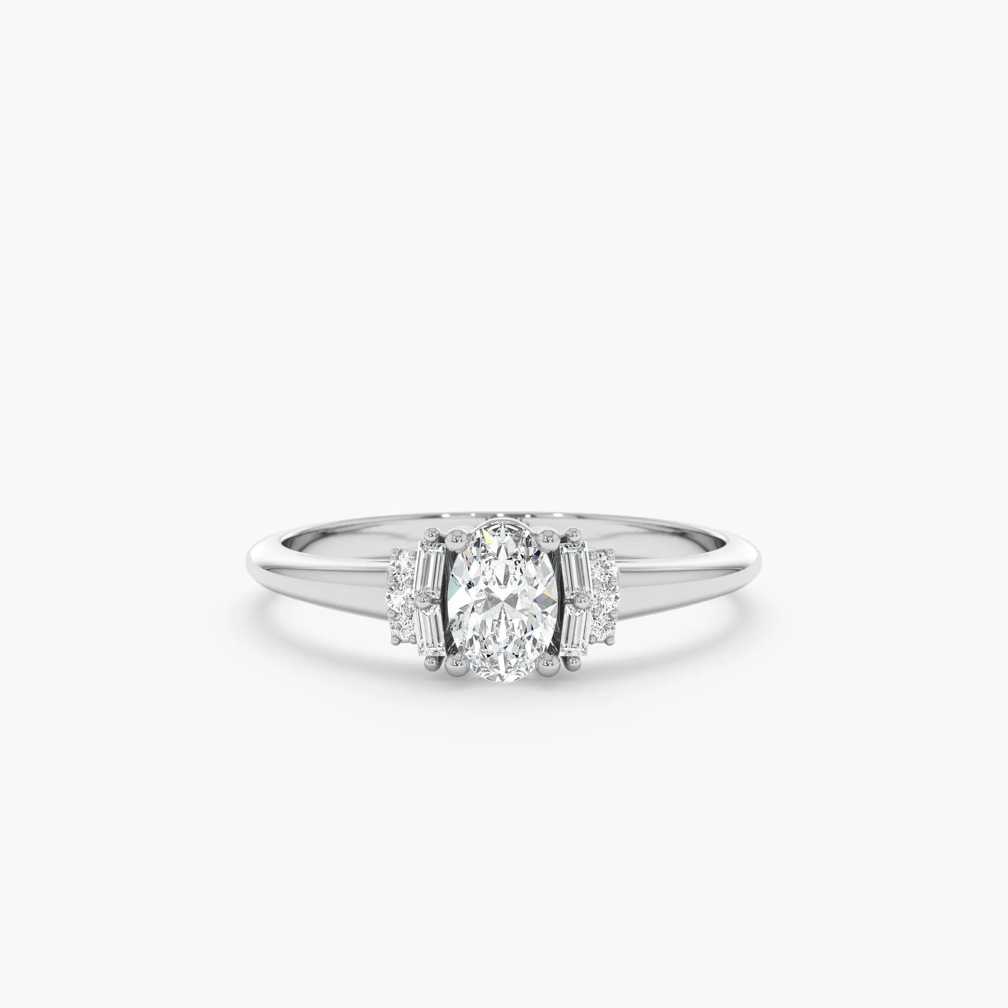 Diamond Cluster Engagement Ring, Nera