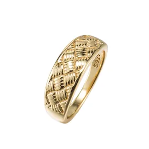 Diamond Line Ancient Ring