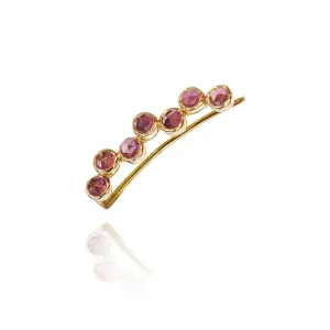 Ear Cuff Constellation Right - Pink Garnet 18k Gold