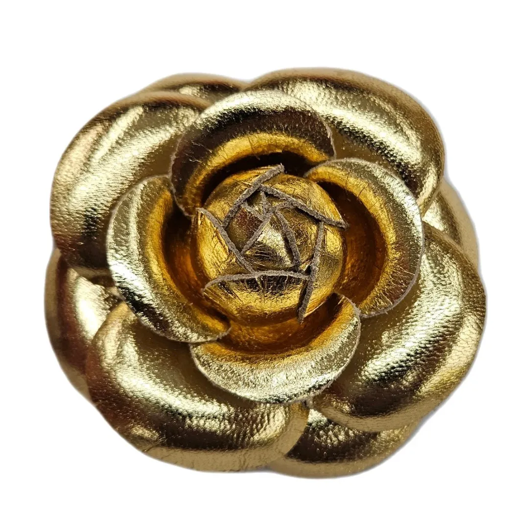 Empower Flower Brooch - Leather Rose