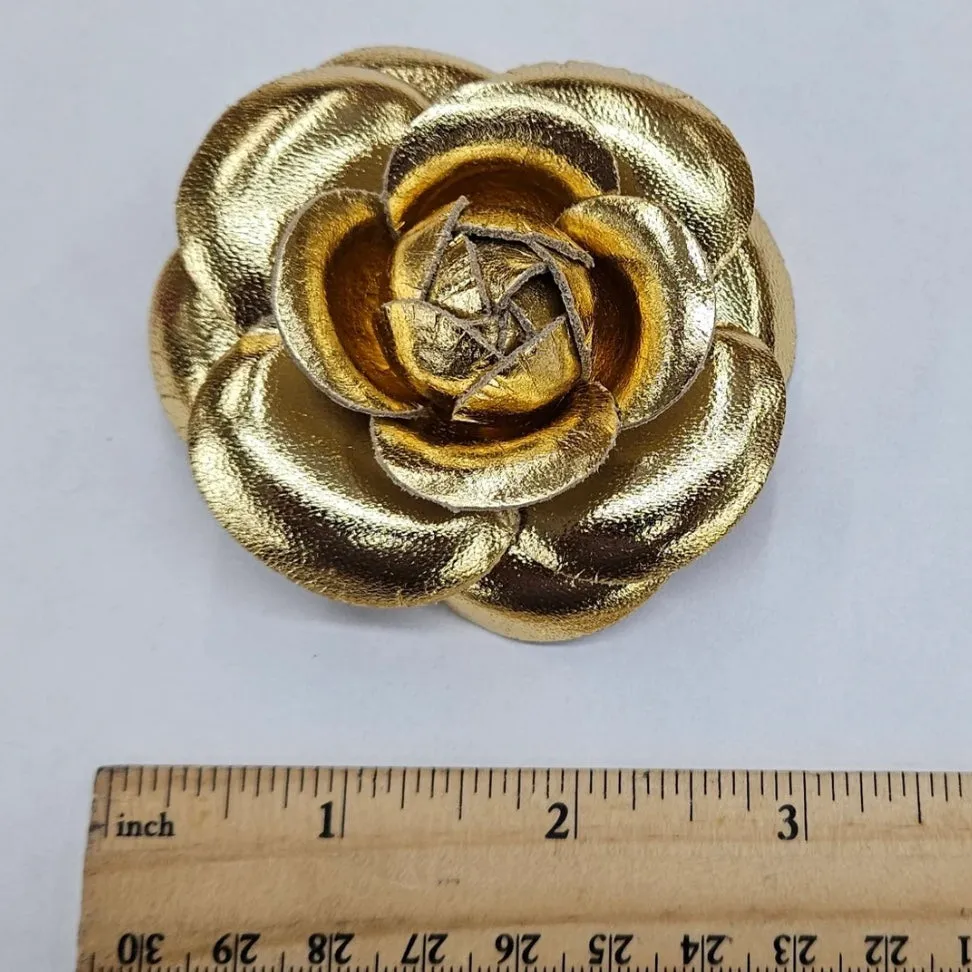 Empower Flower Brooch - Leather Rose