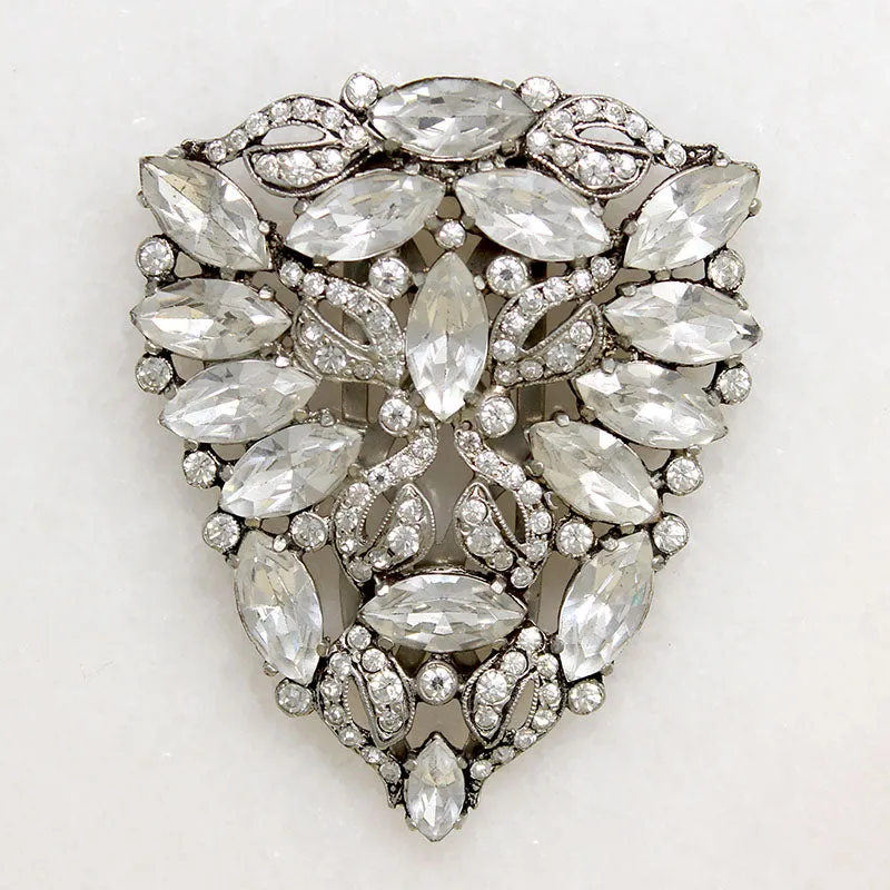 Fabulous Eisenberg Original Sterling & Crystal Dress Clip