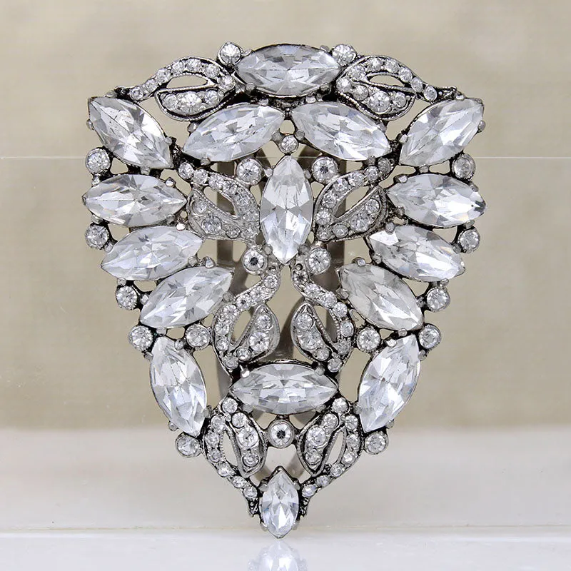 Fabulous Eisenberg Original Sterling & Crystal Dress Clip