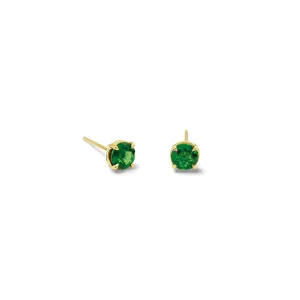Finita Stud Earrings Yellow Gold - Chrome Diopside