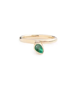 Forever & Always a Pair - Love : .4ct Emerald Bookend Ring
