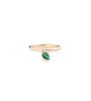 Forever & Always a Pair - Love : .75ct Emerald Bookend Ring