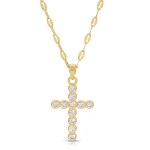 Francesca Cross Necklace - WHITE