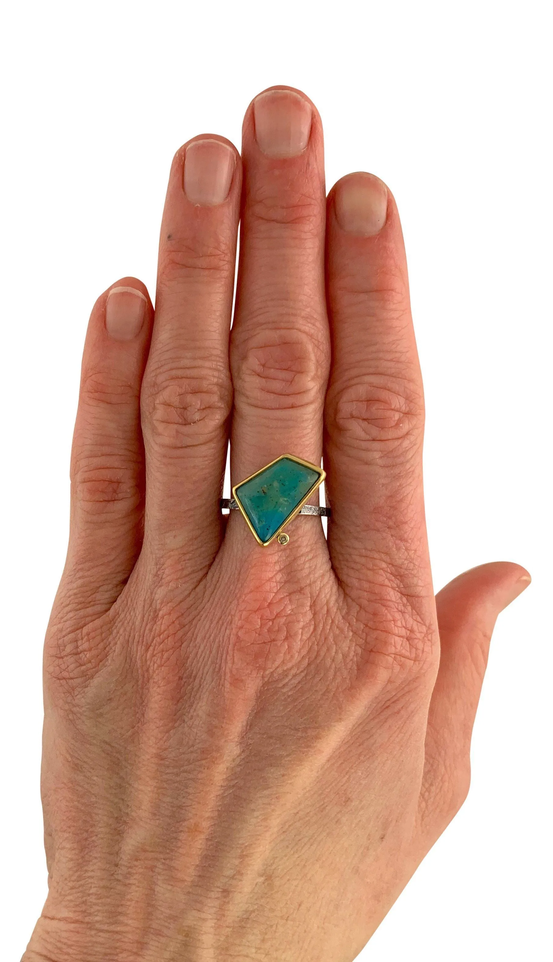 Geo Ring - Chrysocolla