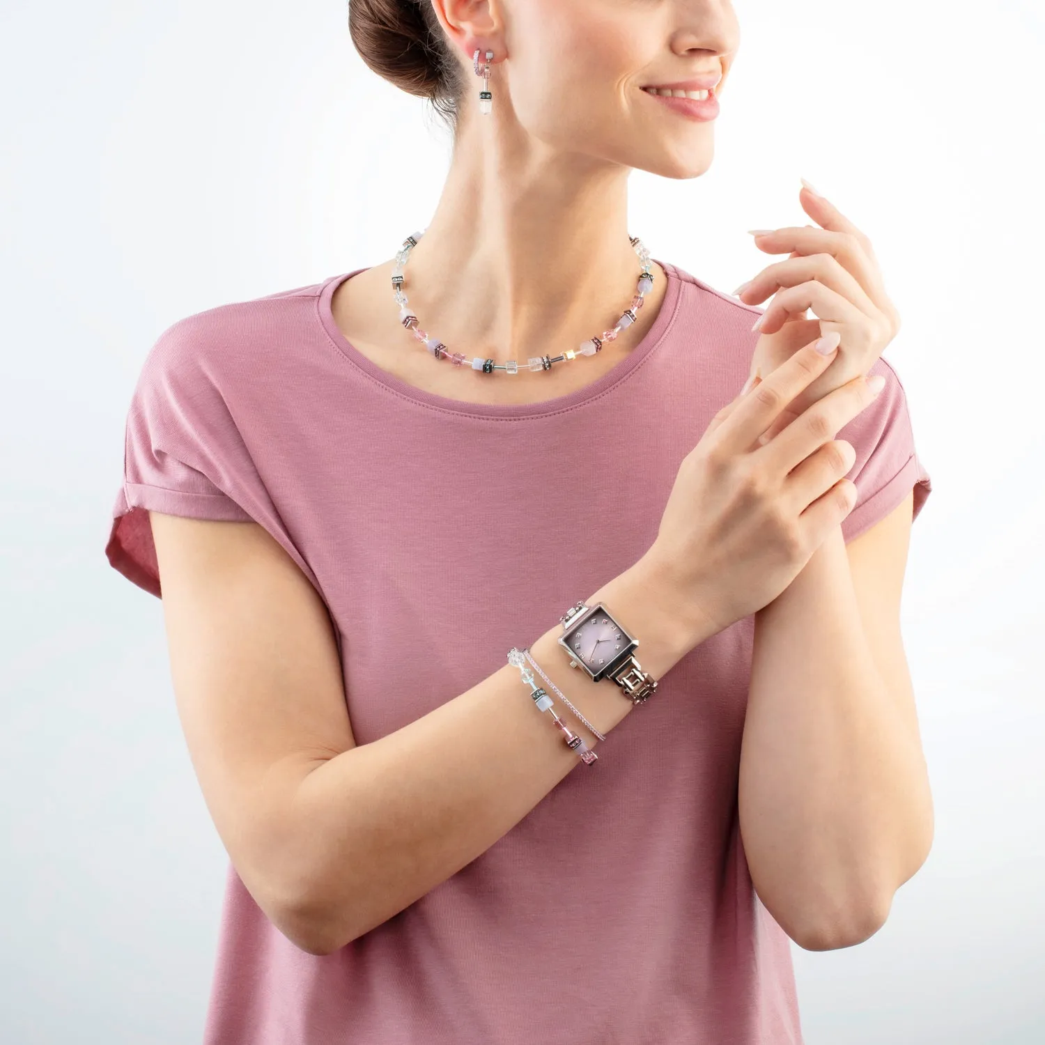 GeoCUBE? Iconic Precious bracelet pink-lilac