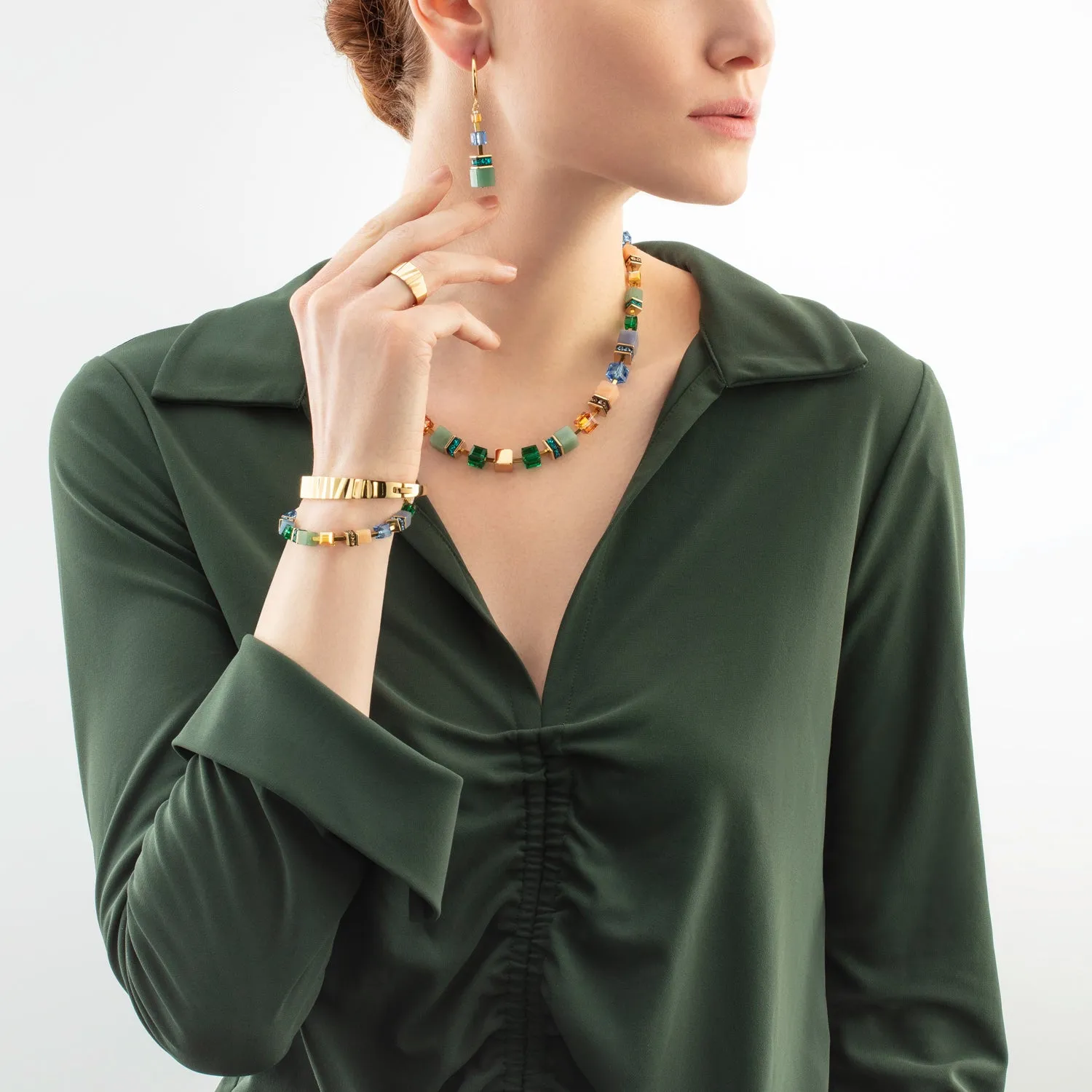 GeoCUBE? Precious Statement bracelet gold-spring