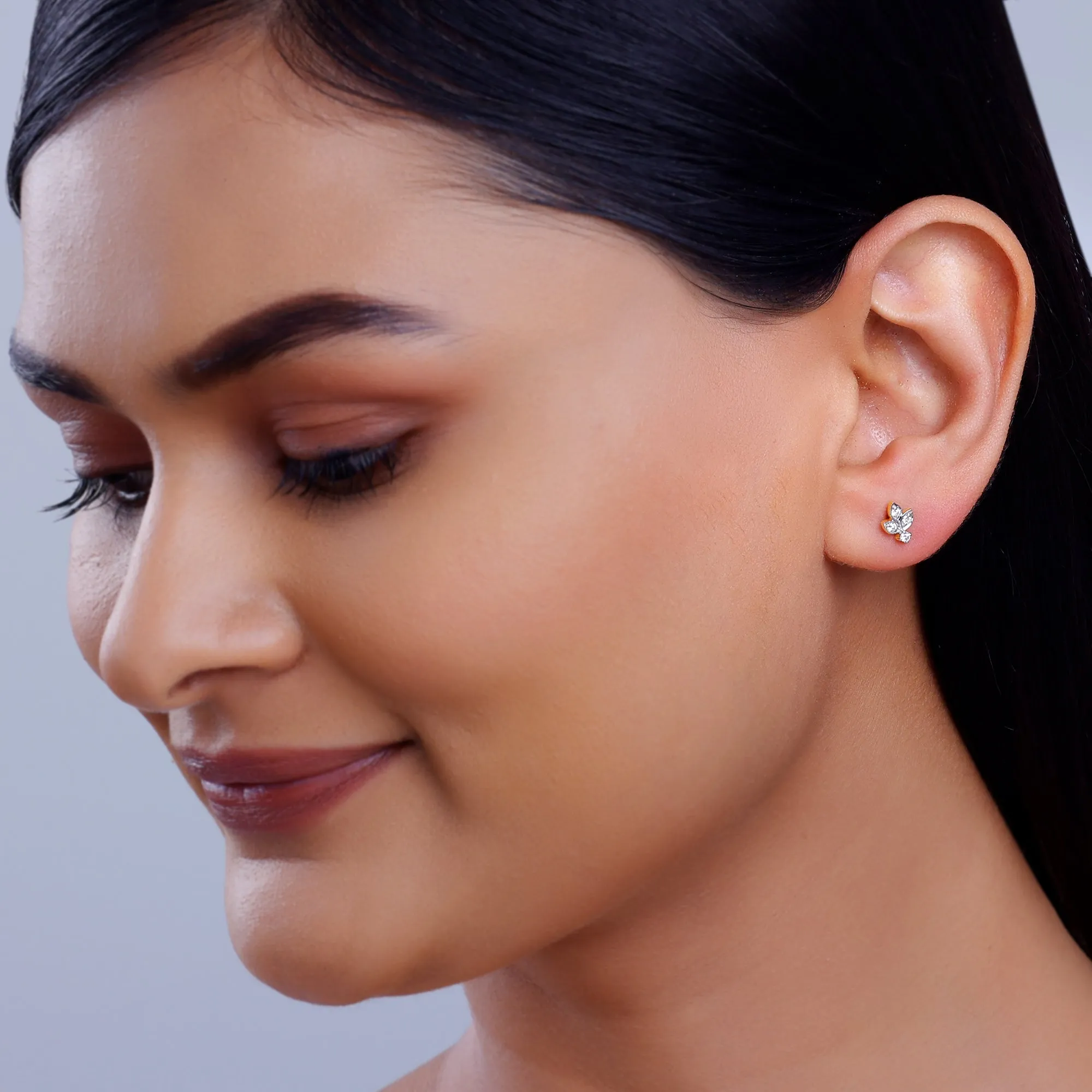 Gold Amber Radiance Diamond Studs