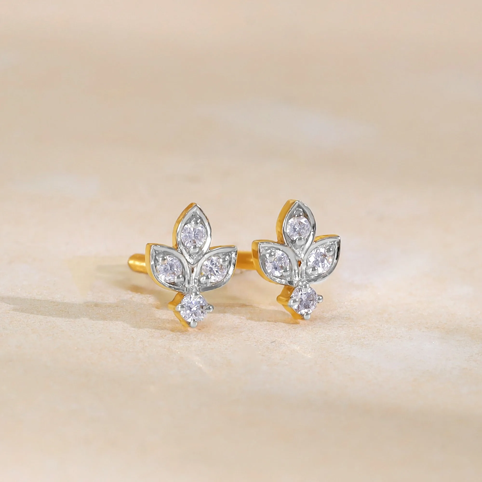 Gold Amber Radiance Diamond Studs