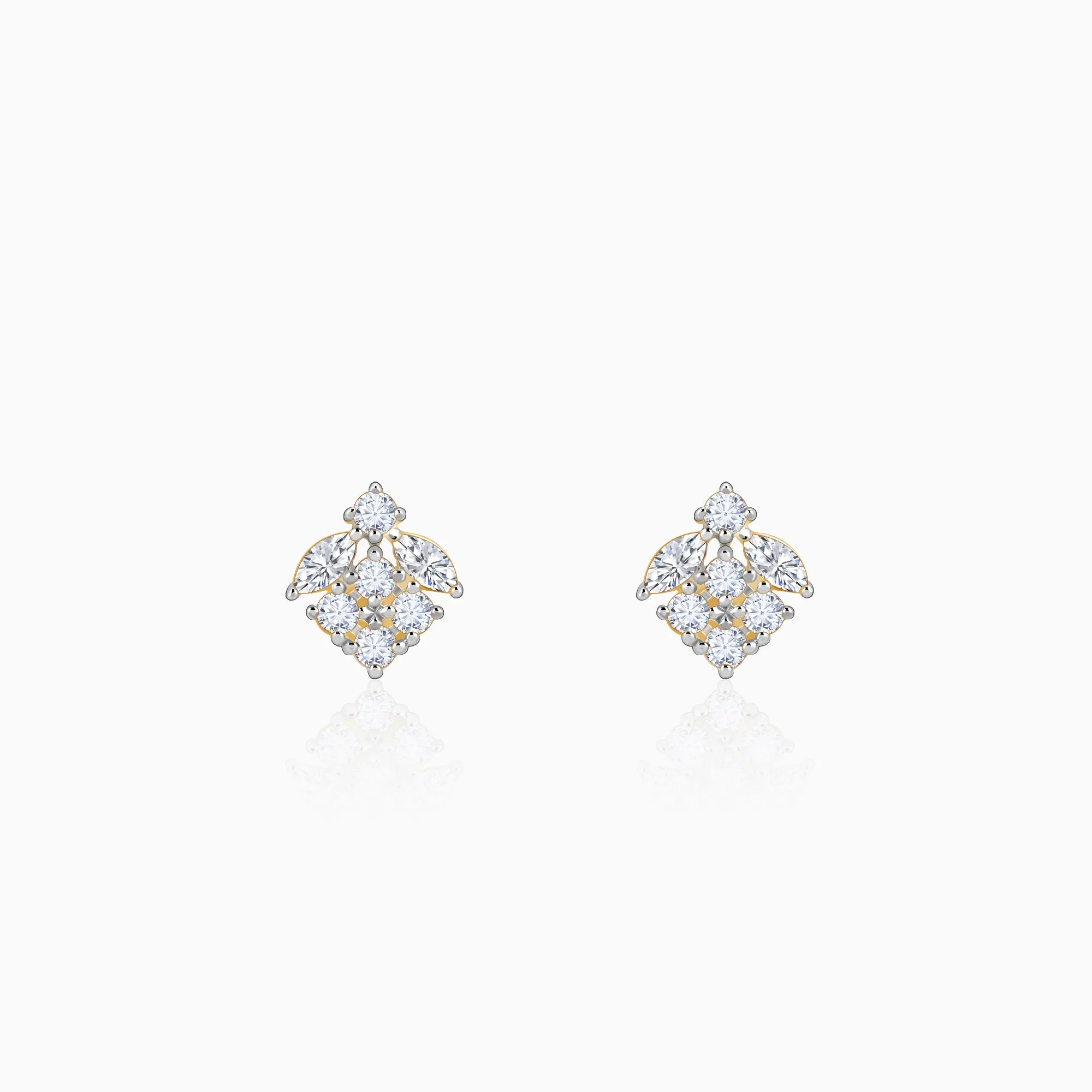 Gold Buti Diamond Earrings