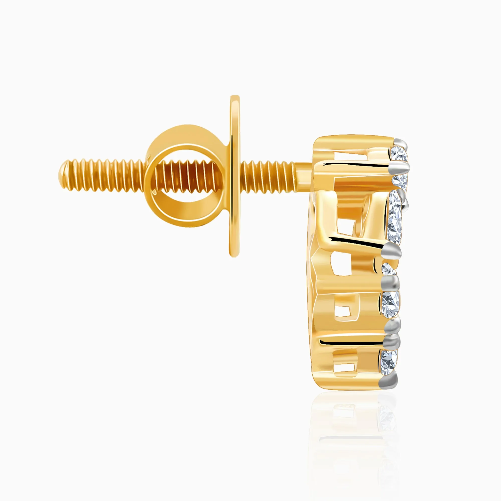 Gold Buti Diamond Earrings